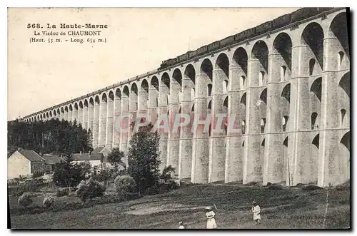 Ansichtskarte AK La Haute Marne Le Viaduc de Chaumont (Haut 53 m Long 654 m) Train