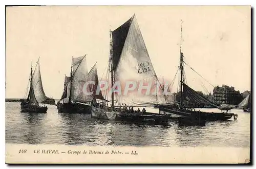 Cartes postales Le Havre Groupe de Bateaux de Peche