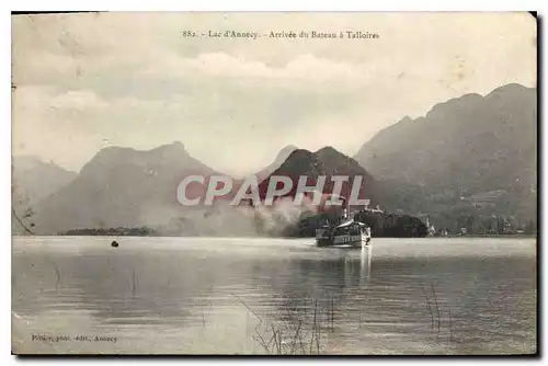 Cartes postales Lac Annecy Arrivee du Bateau a Talloires