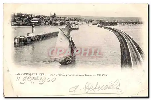 Ansichtskarte AK Boulogne sur Mer Vue generale prise de la Jetee Ouest