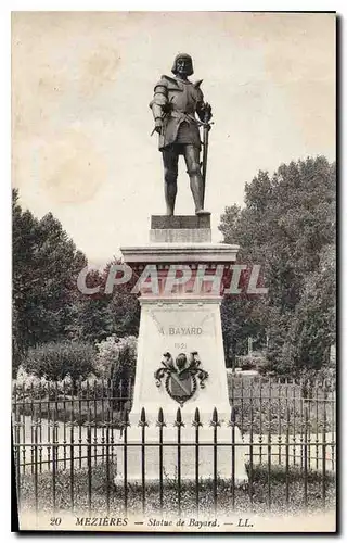 Cartes postales Mezieres Statue de Bayard