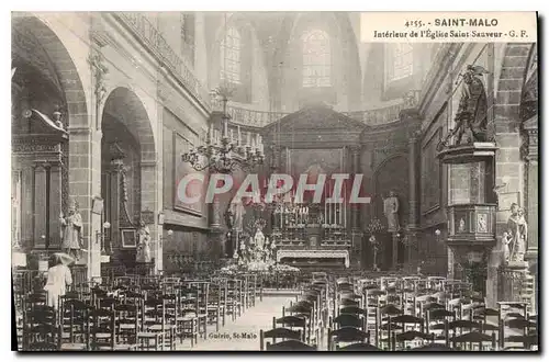 Ansichtskarte AK Saint Malo Interieur de l'Eglise Saint Sauveur