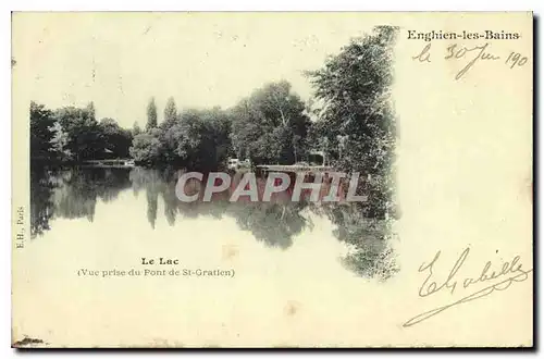 Cartes postales Le Lac (Vue prise du Pont de St Gratien) Enghien les Bains