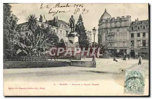 Cartes postales Nancy Statue Place Thiers