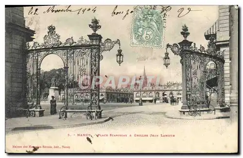 Cartes postales Nancy Place Stanislas Grilles Jean Lamour