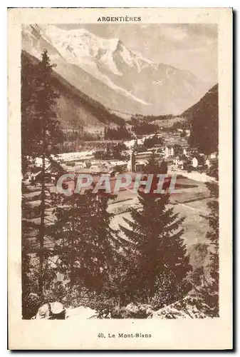 Cartes postales le Mont Blanc Argnetieres