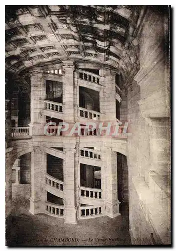 Cartes postales Chateau de Chambord Le Grand Escalier