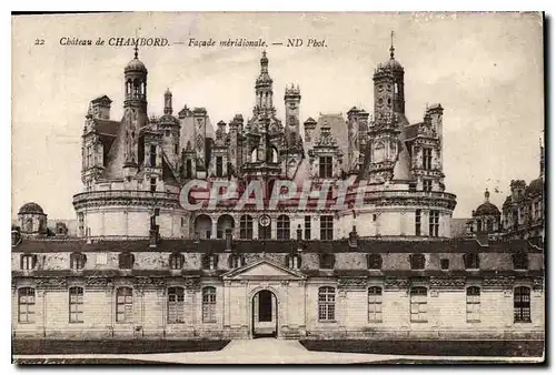 Ansichtskarte AK Chateau de Chambord Facade meridionale