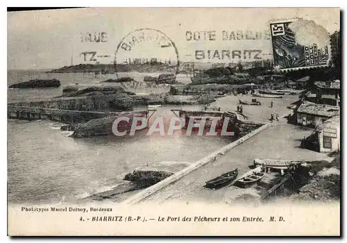 Cartes postales Biarritz (B P) Le Port des Pecheurs et son Entree