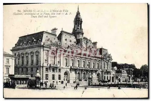 Ansichtskarte AK Tours (L et L) L'Hotel de Ville (Laloux architecte)et la Place Cote sud