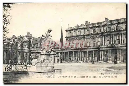 Cartes postales Nancy L'Hemicycle de la Carriere et le Palais du Gouvernement