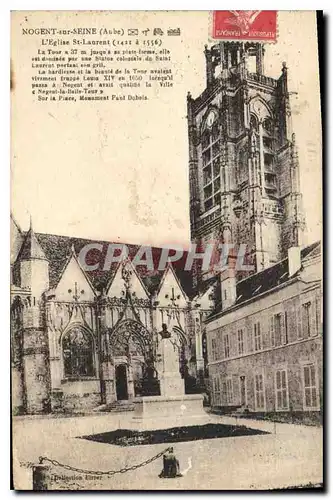 Cartes postales Nognet sur Seine (Aube) L'Eglise St Laurent (1421 1556)