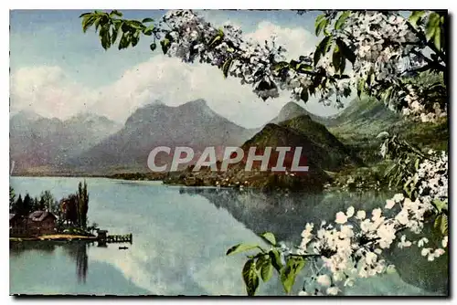 Cartes postales s'il est un Pays ou Toujours demeures Printemps emportes moi (Lac D'Annecy)