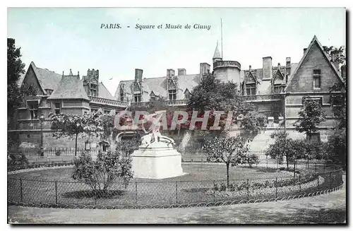 Cartes postales Paris Square et Musee de Cluny