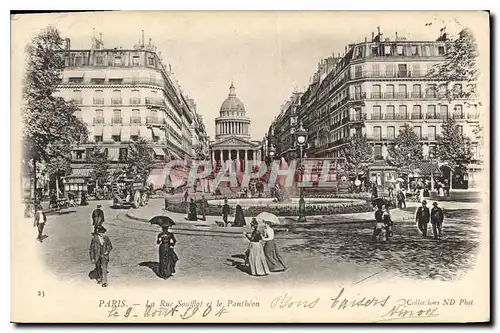 Cartes postales Paris La Rue Soufflot et le Patheon