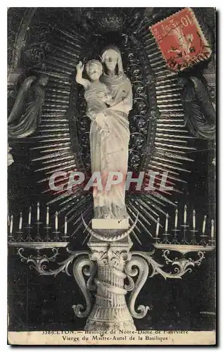 Cartes postales Lyon Basilique de Notre Dame de Fourviere Vierge du Maitre Autel de la Basilique