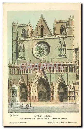 Cartes postales Lyon (Rhone) Cathedrale Saint Jean (Ensemble Ouest)