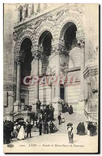 Cartes postales Lyon Facade de Notre Dame de Fourviere