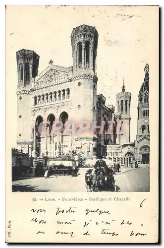 Cartes postales Lyon Fourviere Basilique et Chapelle