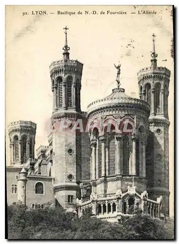 Cartes postales Lyon Basilique de N D de Fourviere L'Abside