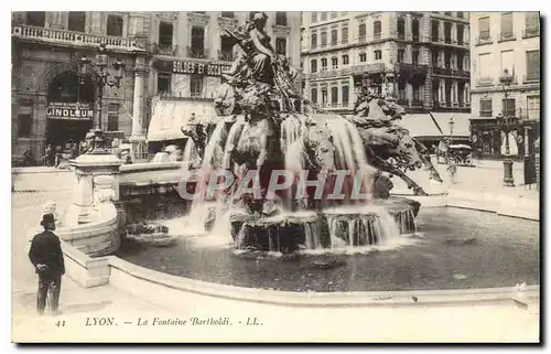 Ansichtskarte AK Lyon La Fontaine Bartholdi