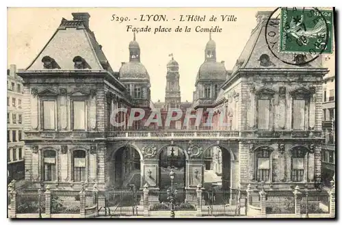 Cartes postales Lyon Hotel de Ville Facade Place de la Comedie