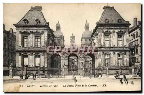 Cartes postales Lyon Hotel de Ville Facade Place de la Comedie