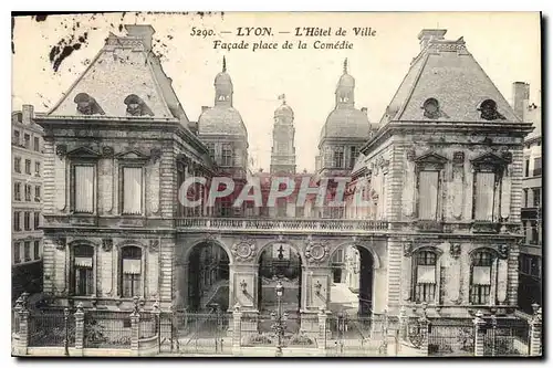 Cartes postales Lyon Hotel de Ville Facade Place de la Comedie