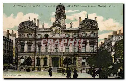 Cartes postales Lyon Hotel de Ville Construit de 1646 1672 (Oeuvre de Simon Maupin)