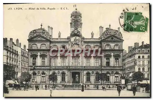 Cartes postales Lyon Hotel de Ville la Facade