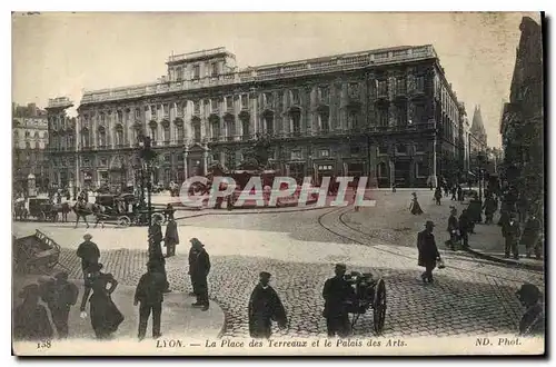 Ansichtskarte AK Lyon La Place des Terreaux et le Palais des Arts