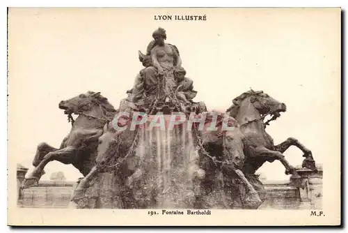 Ansichtskarte AK Lyon illustre Fontaine Bartholdi