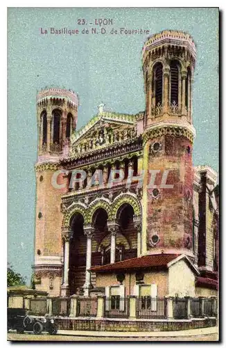 Cartes postales Lyon La Basilique de N D de Fourviere