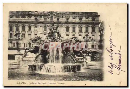 Cartes postales Lyon Fontaine Bartholdi Place des Terreaux