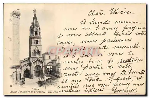 Cartes postales Lyon Ancien Sanctuaire de Fourviere