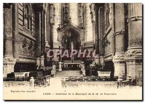 Cartes postales Lyon Interieur de la Basilique de N D de Fourviere