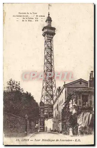 Cartes postales Lyon Tour Metallique de Fourviere