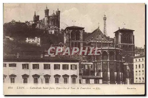 Ansichtskarte AK Lyon Cathedrale Saint Jean Fourviere et Tour de Fourviere