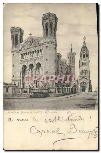 Cartes postales Lyon Facade du Sanctuaire de N D de Fourviere