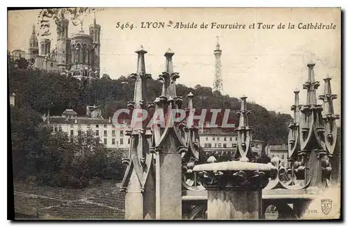 Cartes postales Lyon Abside de Fourviere et Tour de la Cathedrale