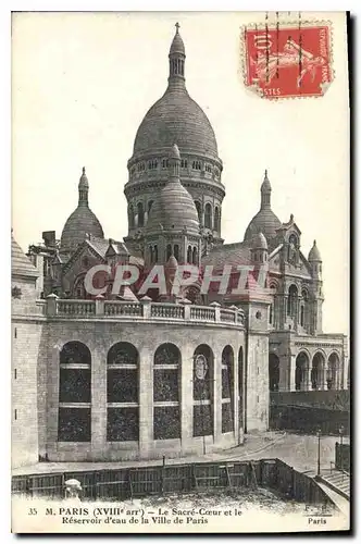 Cartes postales Paris (XVIIIe arr) Le Sacre Coeur Reservoir d'eau de la ville de Paris