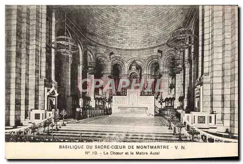 Ansichtskarte AK Basilique du Sacre Coeur de Montmanrtre La Choeur et le Maitre Autel