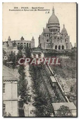 Ansichtskarte AK Paris Le Sacre Coeur Funiculaire et Reservoir de Montmartre