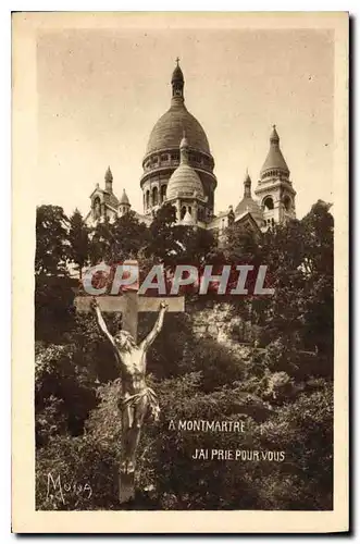 Ansichtskarte AK Les Petits Tableaux de Paris Basilique du Sacre Coeur du Montmartre et square Saint Pierre