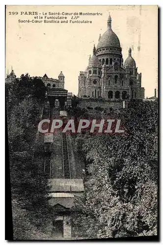 Ansichtskarte AK Paris Sacre Coeur de Montmartre et Le Funiculaire