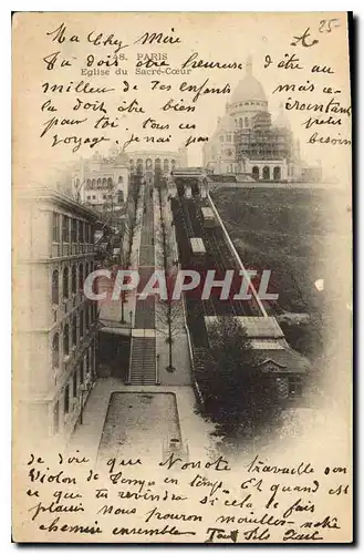 Cartes postales Paris Eglise Sacre Coeur