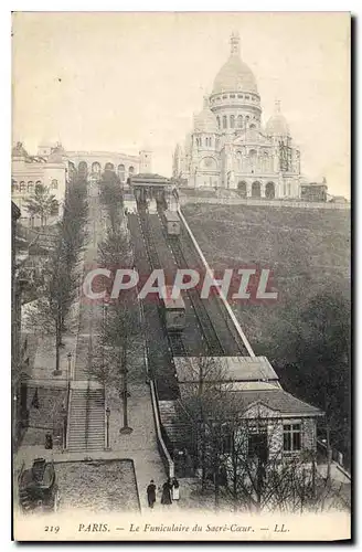 Cartes postales Paris le Funiculaire du Sacre Coeur