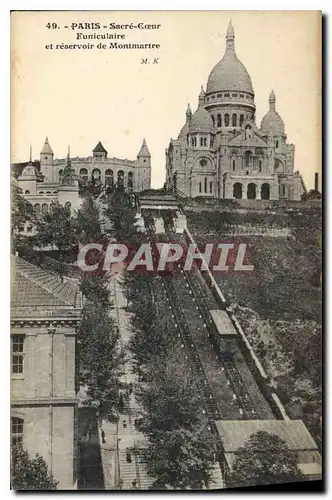 Ansichtskarte AK Paris Sacre Coeur Funiculaire et reservoir de Montmartre