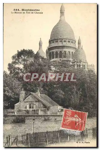 Ansichtskarte AK Paris Montmartre La Maison au Toit de CHaume