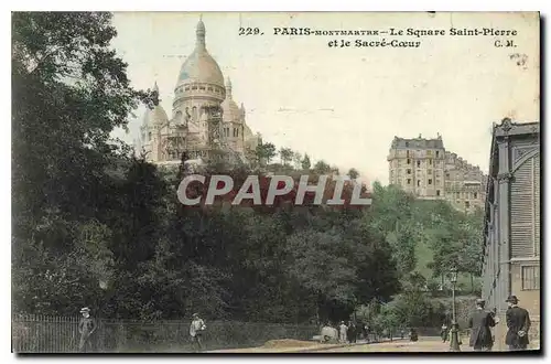 Ansichtskarte AK Paris Montmartre Le Square Saint Pierre et le Sacre Coeur